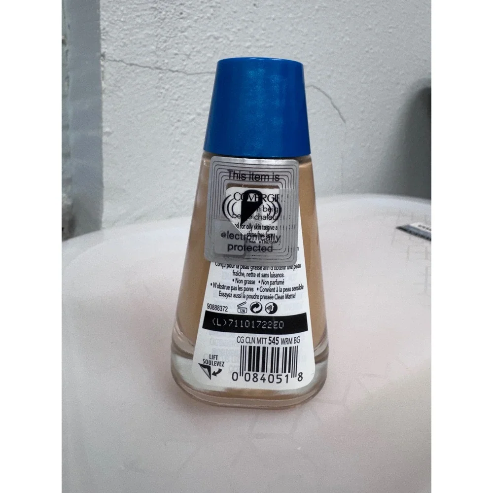 Covergirl Clean Matte Liquid Foundation 545 Warm Beige 1oz Oily Skin Oil Control